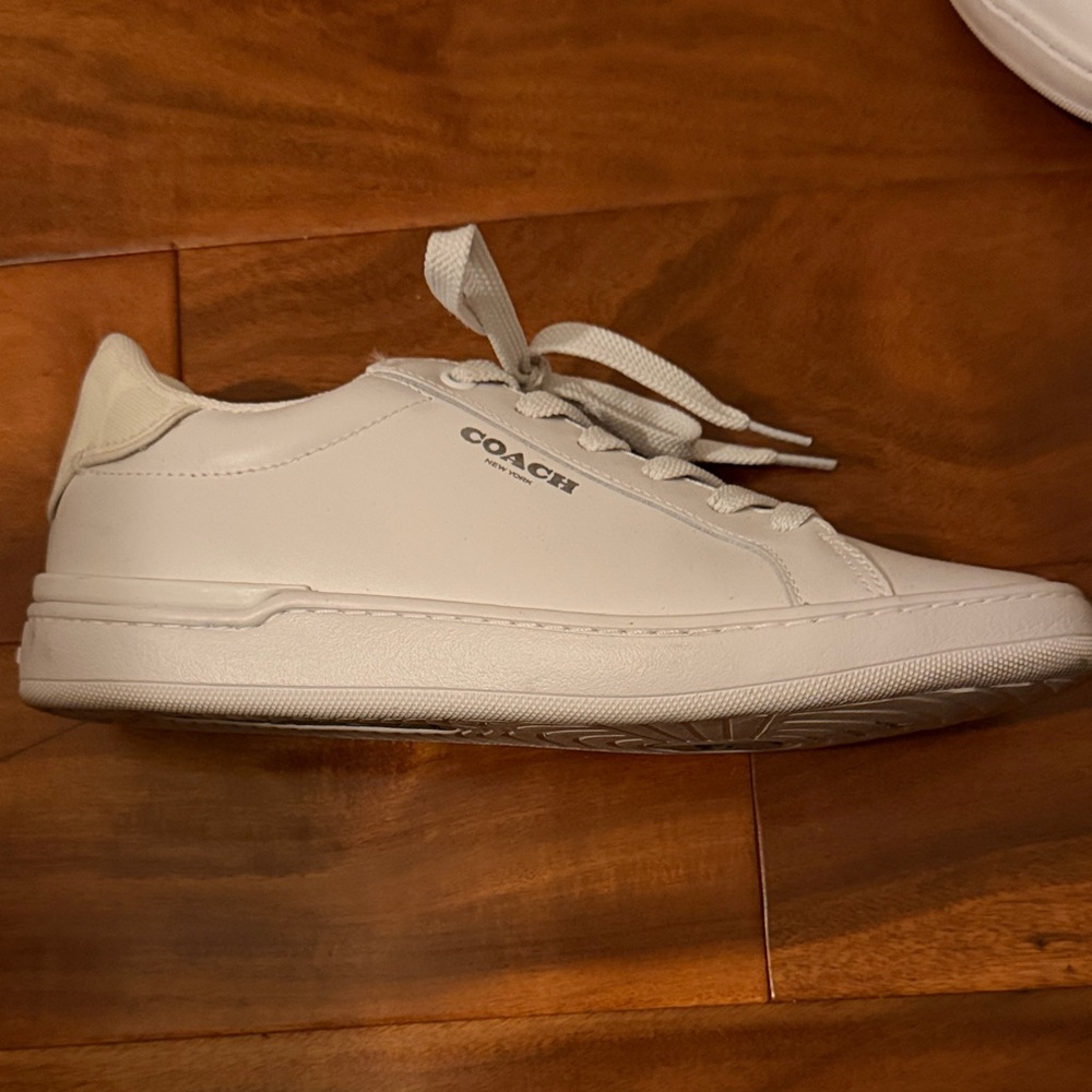 Coach Classic White Lace-Up Sneakers - Picture 3 of 5